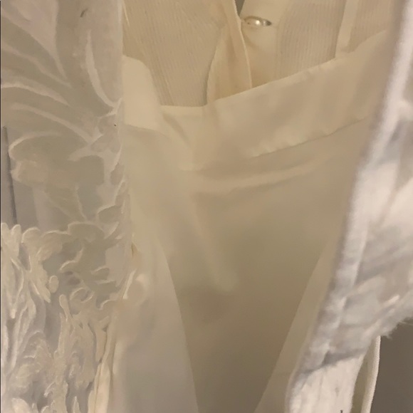 Pink Tartan sheer flocked back cardigan - Picture 4 of 4